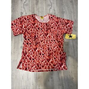 NWT‎ women's black star large scrubs